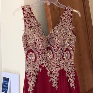Dark Red Prom Girl Prom/Pageant Dress